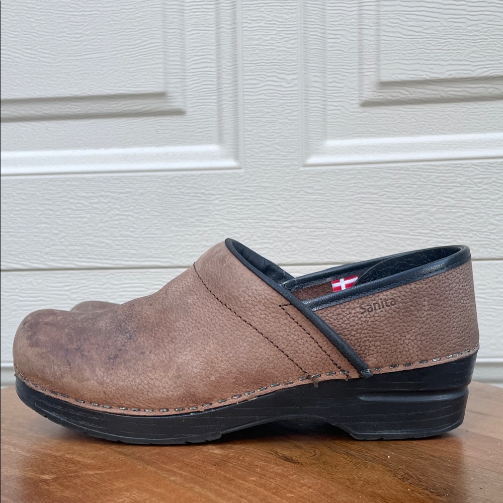 Sanita Brown Leather Clog - Women's Slip-On Comfort